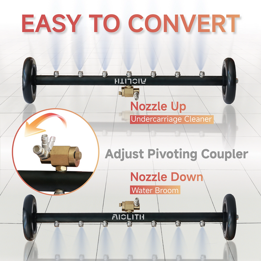 Professional 20-inch dual handle surface cleaner for outdoor cleaning