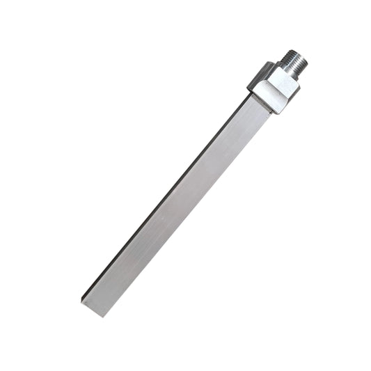 Flat aluminum nozzle for dry ice blaster for precise and efficient cleaning