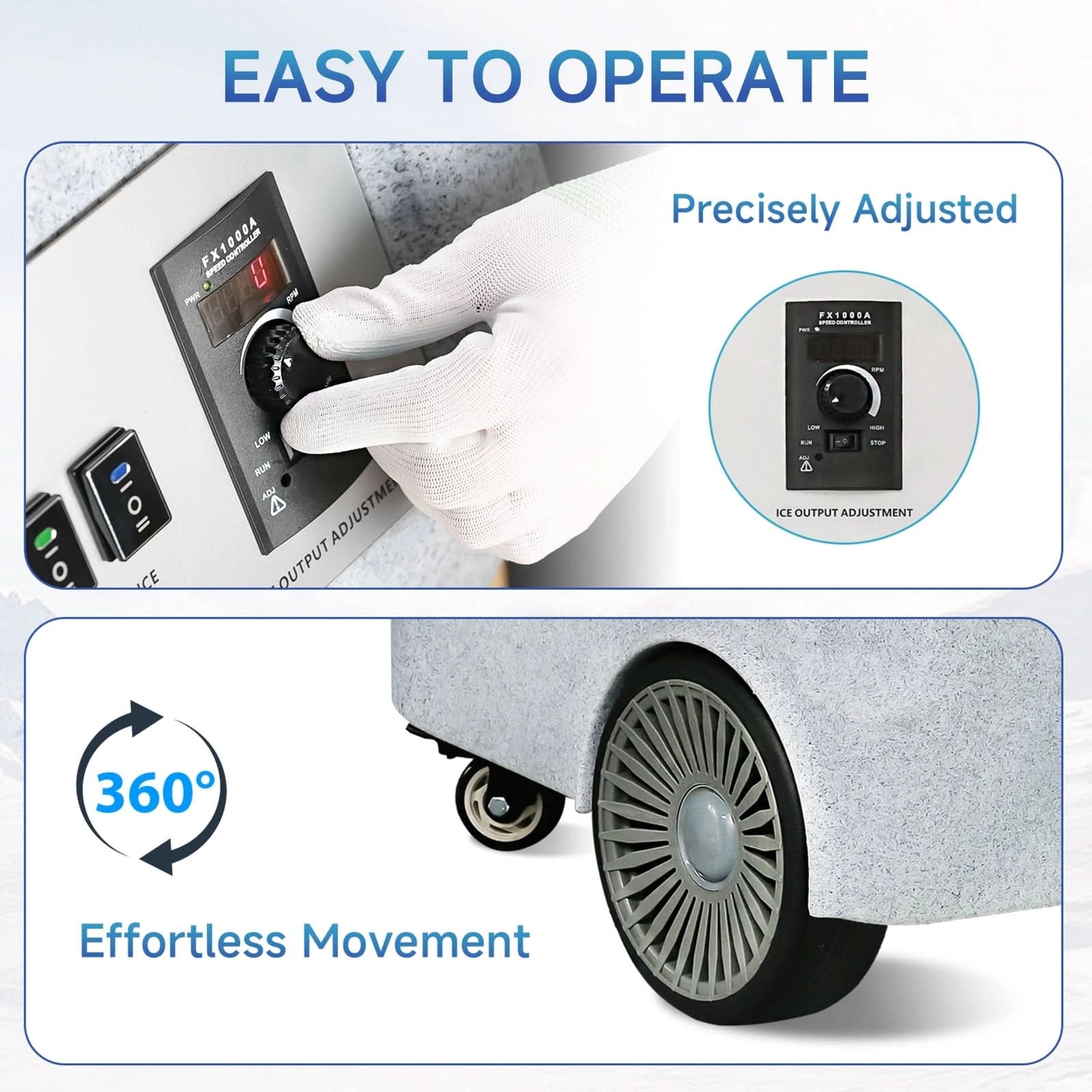 Commercial dry ice blasting machine for efficient paint and grease removal