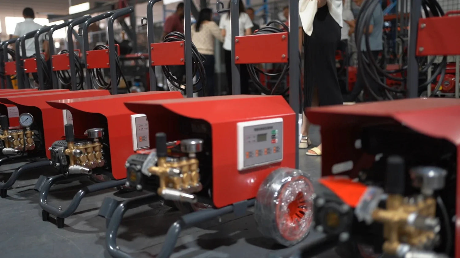 high-pressure washers manufacturing workshop